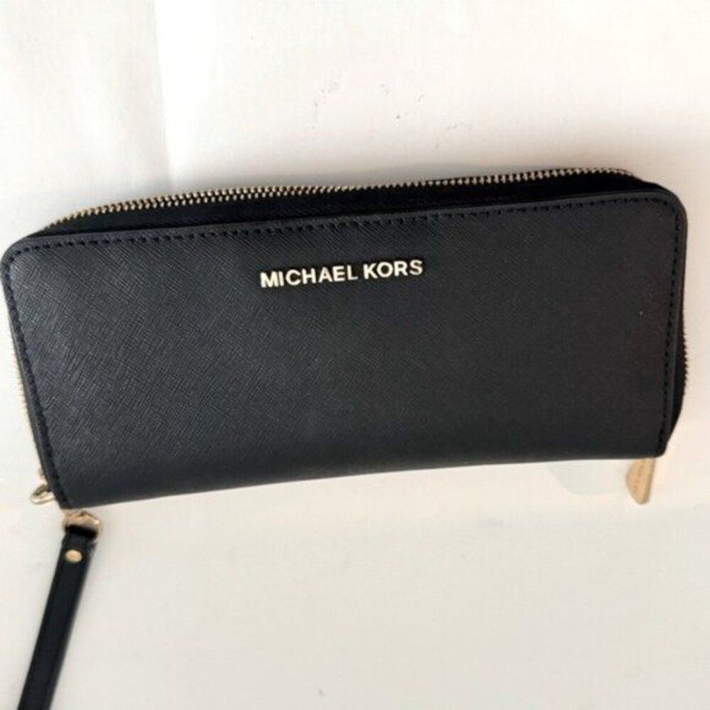 MICHAEL Michael Kors Jet Set Travel Continental Wallet black bag - Picture 8 of 12